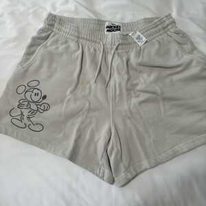 Mickey Mouse Lounge Shorts Beige